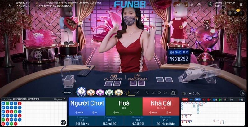 Tiến hành các cược đặt cược tại Fun88