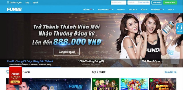 Đăng nhập Fun88 để trải nghiệm những game bài cá cược hay nhất